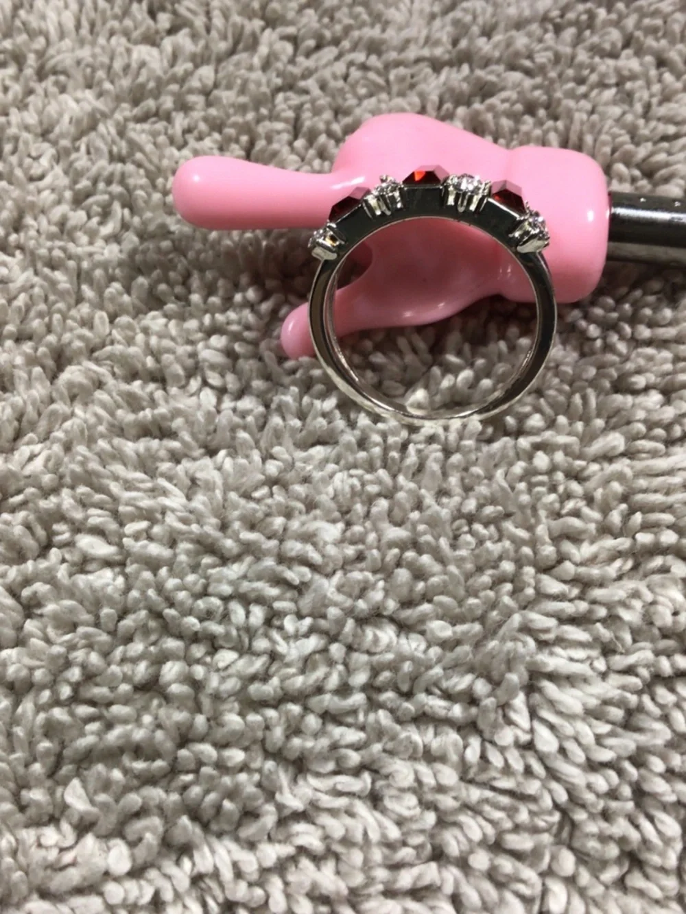 vintage-style sterling silver multi-stone ring